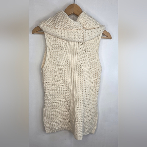 Dex Women's Small Knitted Cowl Neck Cream Coloured Vest Small. - Picture 3 of 12